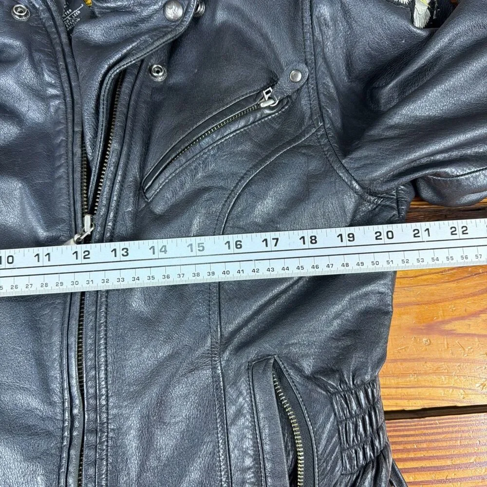 womens harley davidson leather jacket medium Vintage 2004 Removeable Liner!